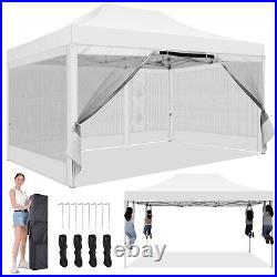 Canopy 10'x15' Heavy Duty Pop Up Gazebo with Mosquito Netting Mesh Screen Tent#