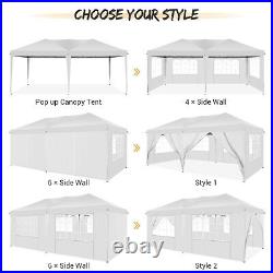 Canopy 10'x20' Camping Event Tent Pop Up Gazebo Instant Carport Sunshade White