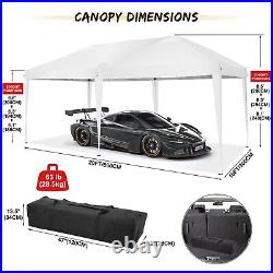 Canopy 10'x20' Camping Event Tent Pop Up Gazebo Instant Carport Sunshade White
