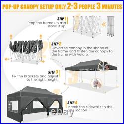Canopy 10'x20' Heavy Duty Waterproof Party Tent Outdoor Commercial Event Gazebo