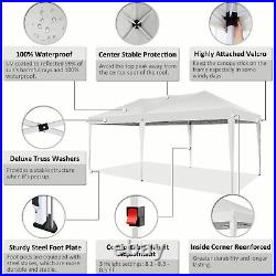 Canopy 10'x20' Pop up Tent Outdoor Patio Instant Shade Commercial Vendor Gazebo