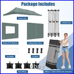 Canopy 10'x30' Heavy Duty Commercial Party Event Tent Outdoor Waterproof Gazebo