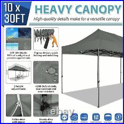 Canopy 10'x30' Heavy Duty Pop Up Tent Outdoor Commercial Gazebo Instant Shelter