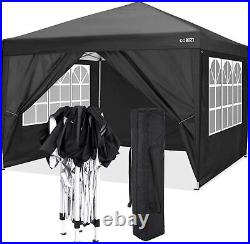 Canopy 10x10 EZ Pop Up Tent Gazebo Heavy Duty Pavilion Happy BBQ Party Wedding@