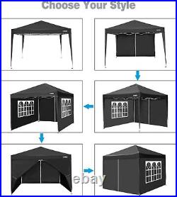 Canopy 10x10 EZ Pop Up Tent Gazebo Outdoor Heavy Duty Pavilion for Camping BBQ