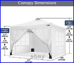 Canopy 10x10'' Gazebo Pop Up Commercial Outdoor Party Tent Heavy Duty Shelter