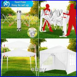 Canopy 10x10 Pop Up Canopy Tent with 4 Sidewalls Party Tents for Parties Wedd