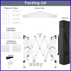 Canopy 10x10 Pop Up Canopy Tent with 4 Sidewalls Party Tents for Parties Wedd