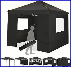 Canopy 10x10 Pop up Tent Commercial Instant Gazebo Waterproof Sidewalls & Window