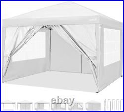 Canopy 10x10ft Pop up Wedding Party Tent Folding Waterproof Gazebo 4 Sidewalls