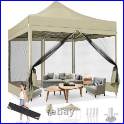 Canopy 10x15ft/10x30ft Heavy Duty Pop up Gazebo Mesh Screen Tent with Sidewalls