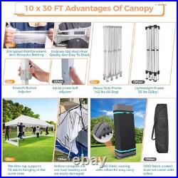 Canopy 10x15ft/10x30ft Heavy Duty Pop up Gazebo Mesh Screen Tent with Sidewalls