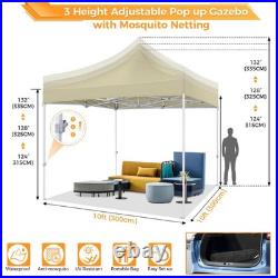 Canopy 10x15ft/10x30ft Heavy Duty Pop up Gazebo Mesh Screen Tent with Sidewalls
