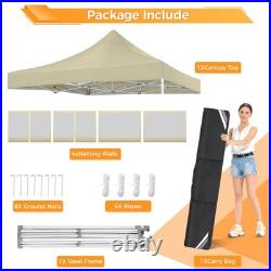 Canopy 10x15ft/10x30ft Heavy Duty Pop up Gazebo Mesh Screen Tent with Sidewalls