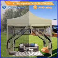 Canopy 10x15ft/10x30ft Heavy Duty Pop up Gazebo Mesh Screen Tent with Sidewalls