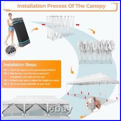 Canopy 10x15ft/10x30ft Heavy Duty Pop up Gazebo Mesh Screen Tent with Sidewalls