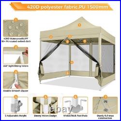 Canopy 10x15ft/10x30ft Heavy Duty Pop up Gazebo Mesh Screen Tent with Sidewalls