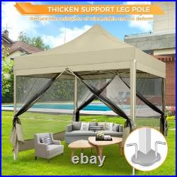 Canopy 10x15ft/10x30ft Heavy Duty Pop up Gazebo Mesh Screen Tent with Sidewalls