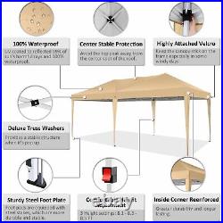 Canopy 10x20 EZ Pop UP Wedding Party Tent Waterproof Gazebo Heavy Duty Outdoor