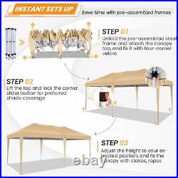 Canopy 10x20 EZ Pop UP Wedding Party Tent Waterproof Gazebo Heavy Duty Outdoor