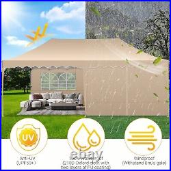Canopy 10x20 EZ Pop Up Tent Heavy Duty Waterproof Shade Commercial Party Gazebo