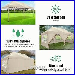 Canopy 10x20' Heavy Duty Commercial Instant Tent Shelter Waterproof Gazebo khaki