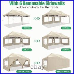 Canopy 10x20' Heavy Duty Commercial Instant Tent Shelter Waterproof Gazebo khaki