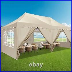 Canopy 10x20' Heavy Duty Commercial Instant Tent Shelter Waterproof Gazebo khaki