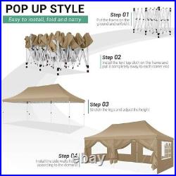 Canopy 10x20 Heavy Duty EZ Pop Up Party Tent Waterproof Gazebo Outdoor Carport