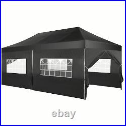Canopy 10x20 ft Heavy Duty Carport Outdoor Car Shelter Commercial Gazebo Black
