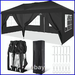 Canopy 10x20FT Gazebo Pop Up Camping Garden Tent Straight Leg with 6 Sidewalls