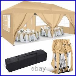 Canopy 10x20ft Heavy Duty EZ Pop Up Party Tent Waterproof Gazebo Outdoor Patio