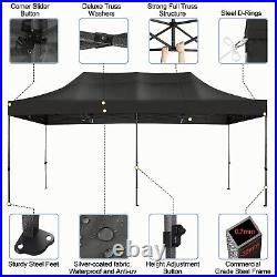 Canopy 10x20ft Pop Up Heavy Duty Tent Wedding Party Gazebo Waterproof Anti-UV