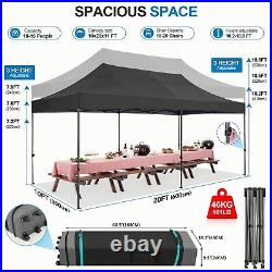 Canopy 10x20ft Pop Up Heavy Duty Tent Wedding Party Gazebo Waterproof Anti-UV