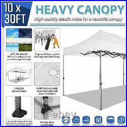 Canopy 10x30FT Heavy Duty Gazebo Party Garden Tent Cater Events Pavilion Carport