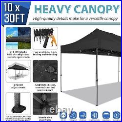 Canopy 10x30ft Heavy Duty Instant Carport Shelter Pop Up Tent Commercial Gazebo