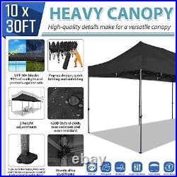 Canopy 10x30ft Heavy Duty Instant Carport Shelter Pop Up Tent Commercial Gazebo/