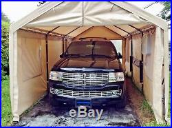 Canopy / Car Port 781893, Steel Frame, Rain & Uv-resist, Zipper Windows & Doors