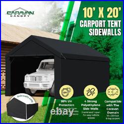 Canopy Car Tent Sidewalls for Carport, Garage & Shed, Domain, 10 X 20 Ft, Black