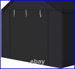 Canopy Car Tent Sidewalls for Carport, Garage & Shed, Domain, 10 X 20 Ft, Black