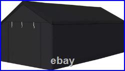 Canopy Car Tent Sidewalls for Carport, Garage & Shed, Domain, 10 X 20 Ft, Black