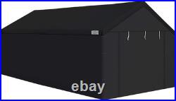 Canopy Car Tent Sidewalls for Carport, Garage & Shed, Domain, 10 X 20 Ft, Black