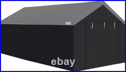 Canopy Car Tent Sidewalls for Carport, Garage & Shed, Domain, 10 X 20 Ft, Black