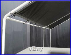 Canopy Carport Metal Waterproof Fire Retardant 10 x 20 ft. 6 legs Silver