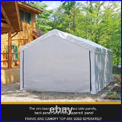 Canopy Enclosure Kit 10 x 20 ft. White. Canopy Cover and Frame Sold Separately