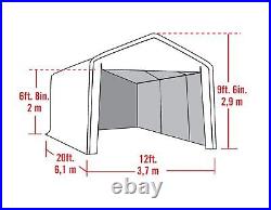 Canopy Enclosure Kit 12 x 20 ft. White. Canopy Cover and Frame Sold Separately