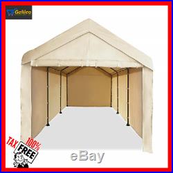Canopy Garage Tent Carport Car Shelter Big Portable Cover Enclosure Tan 10x20