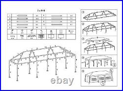 Canopy Party 10x 10 30 Wedding Tent Gazebo with Side Walls Heavy Duty Awnings