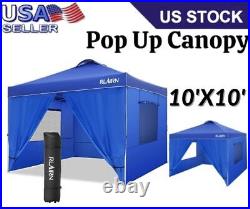 Canopy Pop Up Tent 10'X10' 3 Adjustable Height & 4 Removable Sidewalls e 07