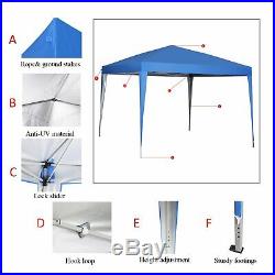 Canopy Tent 10x10 Outdoor Pop Up Gazebo Patio Beach Sun Shade New Blue